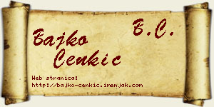 Bajko Cenkić vizit kartica